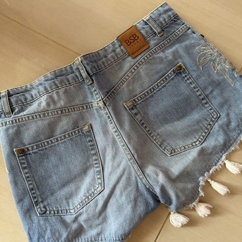 Bsb denim shorts with tassels size 28 like new