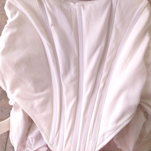 Jaded Rose white corset with long bell sleeves new, size M