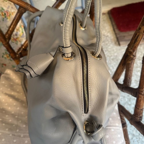 Zara faux leather bag like new, shoulder, gray