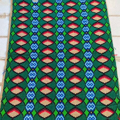 Decorative embroidery handmade on burlap new