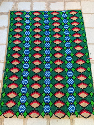 Decorative embroidery handmade on burlap new