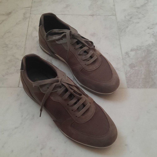 Geox sneakers men's size 42 suede brown gray like new