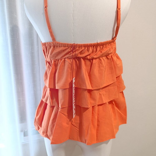 Fiorucci women's spaghetti strap top new with tag, orange, size 38