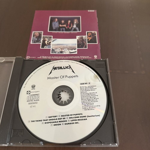 Metallica Master of Puppets CD, metal