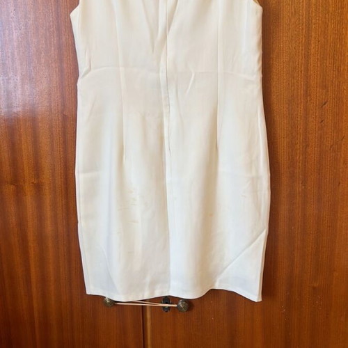 White elegant dress like new, size S, Made in Greece