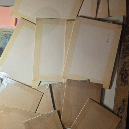 Stamps used, set of 16 on hard cardboard