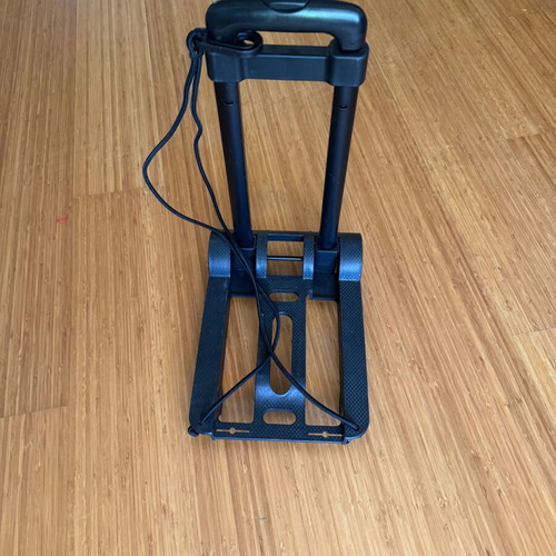Folding luggage trolley like new with telescopic handle and strap