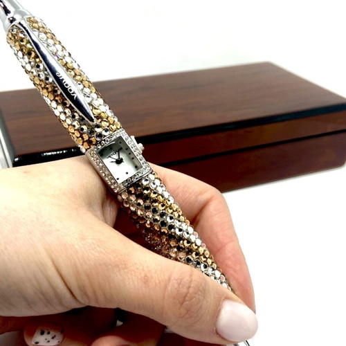 Vogue pen and watch jewelry new with Swarovski crystals