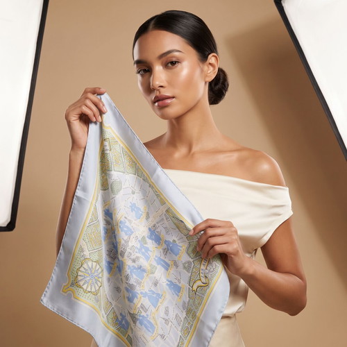 Hermès Paris Les Amoureux De Paris Gavroche silk scarf 45cm, multicolor
