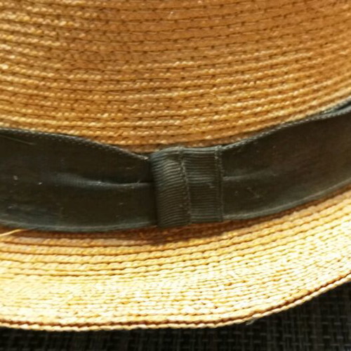 Straw hats "Kavourakia" used, set of 2, 1970s