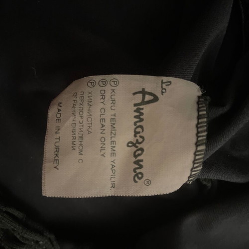 La Amazone black mesh sleeve blouse, size small