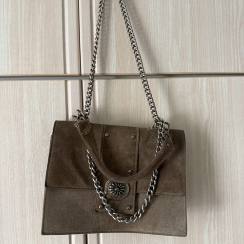 Bonendis leather shoulder bag like new beige brown handmade