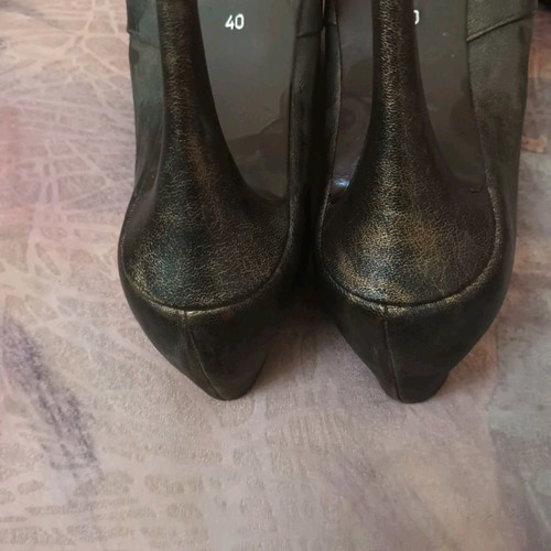 ZORBAS leather pumps used, brown bronze, size 40