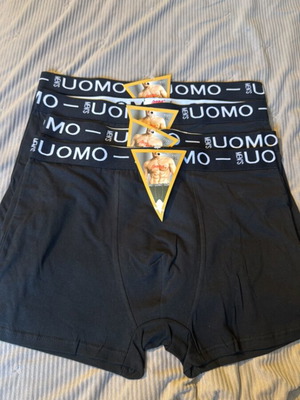 Uomo men's boxers XL black pack of 4 new