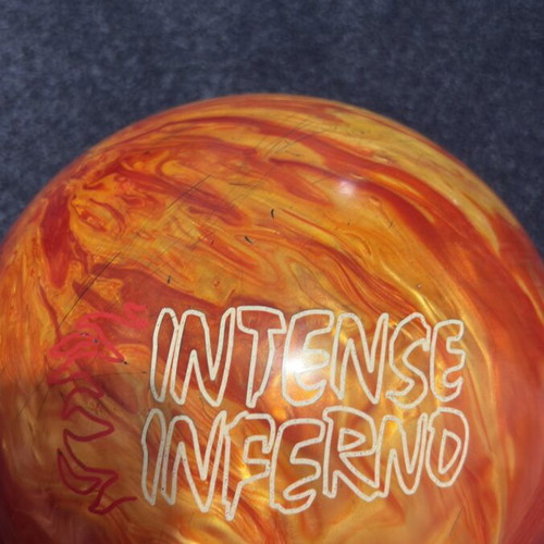 Bowling ball used with holes and scratches