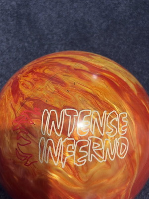 Bowling ball used with holes and scratches