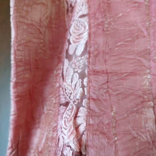 Vintage formal set used skirt mermaid top scarf apricot
