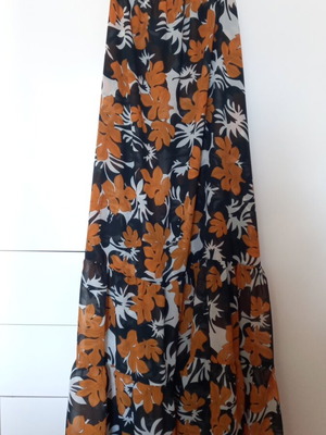 Midi Maxi Dress with Patterns like new, Noobass, black and orange