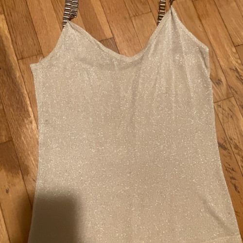 Elegant women top used, gold, size S