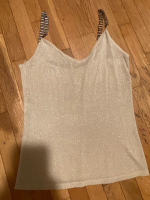 Elegant women top used, gold, size S