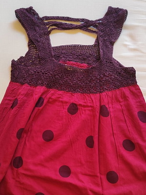 Roxy Boho Sleeveless Top like new, pink and purple crochet details
