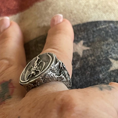 Authentic Johnny Depp Hollywood Vampires silver 925 ring like new