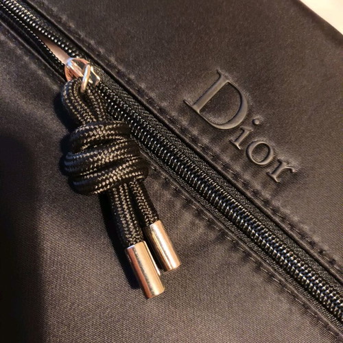 Dior cosmetic pouch new, black and silver, practical design