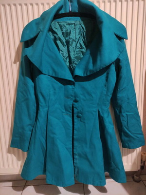 Women's jacket like new, size M, blue and green
