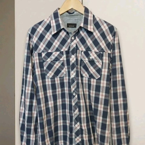 Zara Man men's shirt size M like new, blue checkered