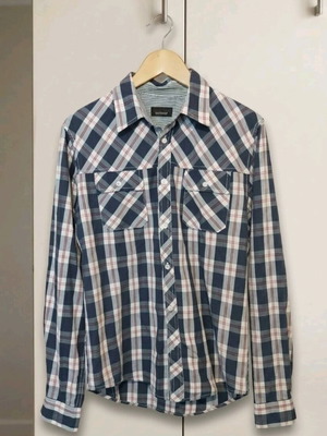 Zara Man men's shirt size M like new, blue checkered