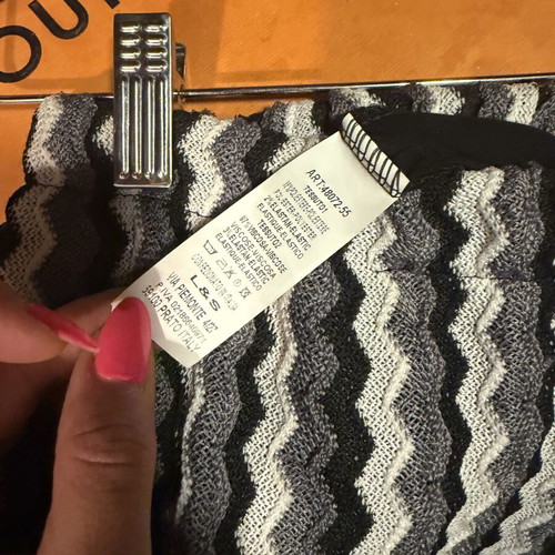 Silia D knit pants one size, like new, black and gray