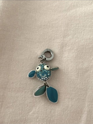 Swarovski fish pendant used, blue for necklace or bracelet