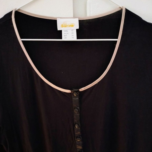 Midi black nightdress Gattina like new, size 42, gold details