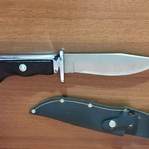 Silver Black Solingen knife used, 1990 model, 13 cm blade length