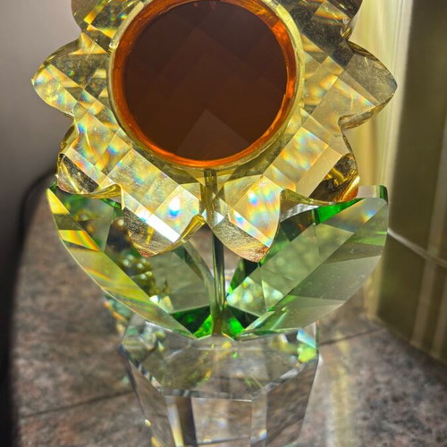 Sunflower Swarovski large 21 cm rare, like new