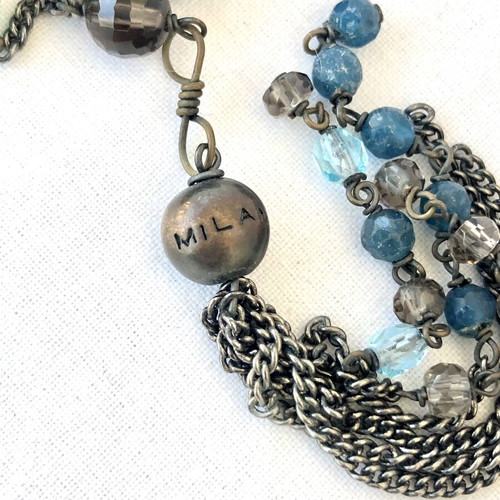 Donatella Pellini Milano Vintage Bracelet with Natural Semi-Precious Stones like new