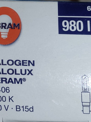Osram lamp with B15d socket, like new