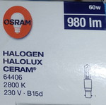 Osram lamp with B15d socket, like new