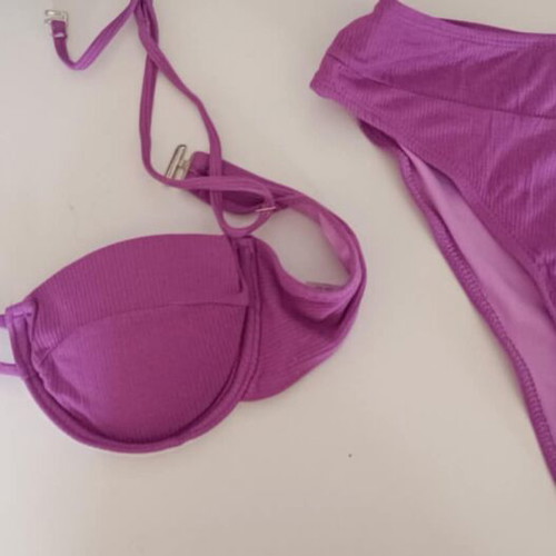 Fuchsia swimwear set like new, size S/M, Luigi