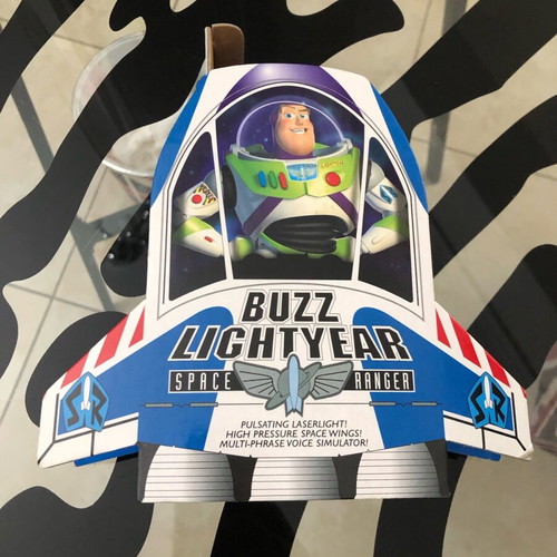 Buzz Lightyear Space Ranger colored markers in collectible spaceship box like new