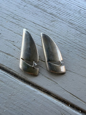 Silver handmade earrings like new