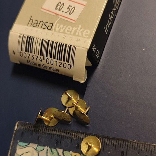 Hansa golden pins new, box of 100 pieces