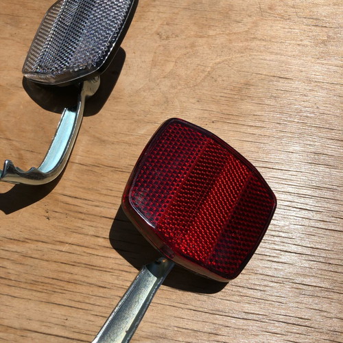 Bicycle Reflectors Front and Rear Pair with New Mounts TOP LS201