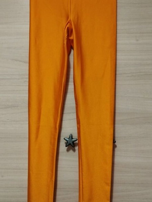 PCP long shiny orange leggings like new