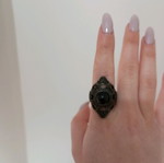 Ring black used with impressive stone