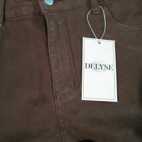 Brown flared jeans new, elastic fabric