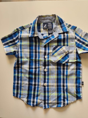 Nautica Boy's Short Sleeve Checked Shirt 2 Years Like New