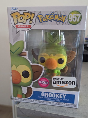 Funko Pop! Pokemon Flocked Grookey 957 Amazon Exclusive