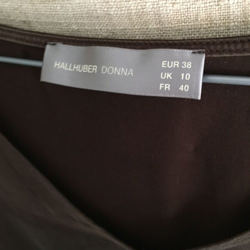 Hallhuber Donna elegant blouse like new, size L 40 12, brown