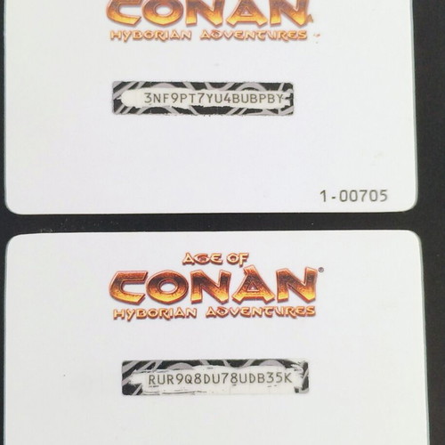 Age of Conan cards used from video game